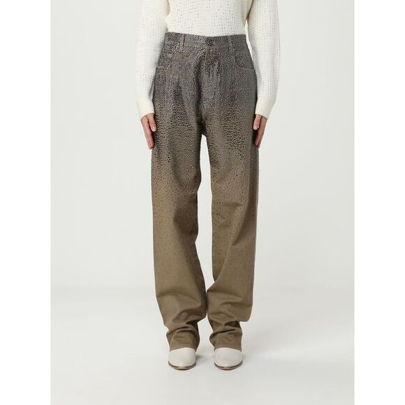 Golden Goose Jeans Woman Kaki - Picture 1 of 4